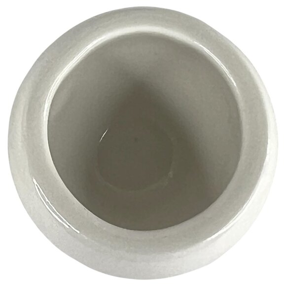 2 Vintage Hall China Open Salt Cellars White Ceramic Made In USA 1153 Dip Set - Picture 5 of 8